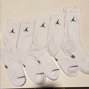 Jordan White Crew Athletic Socks